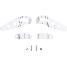 Resim Jokmae Universal Motosiklet Klasik Tarz Krom Çelik Far Bağlantı Braketi, 38mm-51mm 