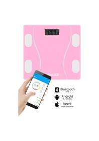 Resim Walke Premium Seri Dijital Baskül Yağ Su Kas Vücut Kitle Endeksi Kilo Ölçer Tartı 30 30 Cm Pembe 