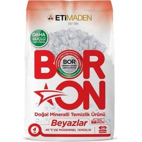 Resim Boron Çamaşır Makinesi Deterjanı Doğal Toz Beyazlar Için 4kg 