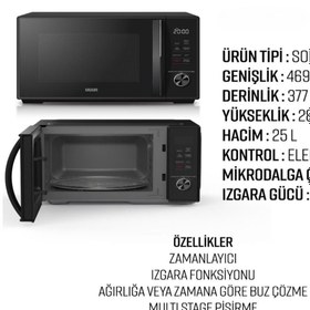 Resim Uğur Mıkrodalga fırın siyah - Uef 25m Smd 