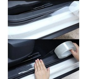 Resim Meyzone Şeffaf Tampon Çamurluk Bagaj Kapı Eşiği Koruyucu Şerit 5mt x 5cm Eşik Koruma Bandı 
