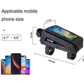 Resim Tongxida Wild Man M90 Eva Sert Kabuk Dağ Bisikleti Telefon Koruması Su Geçirmez Dokunmatik Ekran Cep Telefonu Çantası Siyah Siyah - Gri 