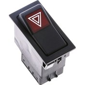 Resim Universal Sinyal Flaşör Düğmesi Anahtarı 8 Pin Rocker Switch 3611532M1 - Ampullü 12V 