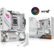 Resim Asus Rog Strıx B850-g Gamıng Wıfı7 Ddr5 Hdmı-dp Typec Pcıe 5.0 Am5 Matx Beyaz 