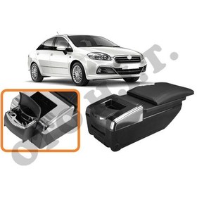 Resim Fiat Linea Uyumlu Bardaklıklı Lüks Kol Dayama Kolçak Siyah İthal. 