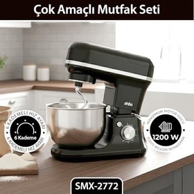 Resim Sinbo SMX-2772 – 1200W, 5L Çelik Hazneli, Hamur Yoğurma, Kıyma Makinesi – Smoothie ve Blender Makinesi 