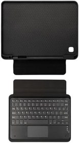 Resim Elfia Samsung Galaxy Tab A SM-T290 T295 T297 ile Uyumlu Klavyeli Kılıf Silikon Kalem Bölmeli Standlı Bluetooth Bağlantılı Touch Pad Tablet Kılıfı Border 