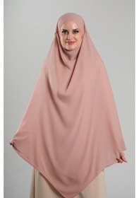 Resim Hürrem Bone Somon Pratik Hazır Geçmeli Tesettür Eşarp Krep Bağcıklı Çift Katlı Sufle Hijab 2314 35 