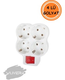 Resim WUVERA 4’lü Anahtarlı Çocuk Korumalı Golyat Priz – Güvenli, Pratik, Modern 