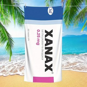 Resim 1pc XANAX Mutlu İlaçlar Plaj Havlusu - Büyük Boyutlu, Hızlı Kuruyan Mikrofiber, Canlı Sarı ve Mavi Tasarım ile "Sorunlar Görünür Olmalı" Motifi, Havuz, Seyahat, Yüzme ve Kamp için Mükemmel, Havuz Kenarı Aksesuarı | Eğlenceli Tasarım Havlusu | Hızlı Kuruyan Malzeme 