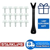 Resim Kapı Döşeme Klips Honda 90602-Sxo-003, Cam Izgara Nissan 66820-3S500-C1 20 Adet Starklips