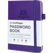 Resim Alfabetik Sekmelerle Şifre Defteri. Yaşlılar İçin Sert Kapaklı Şifre Defteri Notları, İnternet Şifre Defteri Günlüğü, Bilgisayar ve Web Sitesi Girişleri İçin Adres Organizatörü, Cep Boyutu 