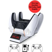 Resim Ps5 Stand 2 Kol Şarj İstasyonu Göstergeli Dock Tp5-0508b 