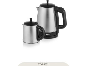 Resim Gri Elektrikli Çay Seti STM-5831, Şık ve Kullanışlı Tasarım. 