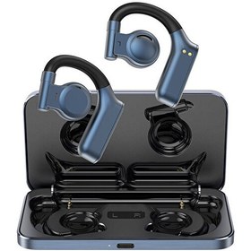 Resim T18 Clera Sound Serisi Serbest Ayarlanabilir Kulak İçi 5.2 Mavi Bluetooth Kulaklık 