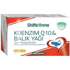 Resim Aksu Vital Shiffa Home Koenzim Q10 & Balık Yağı (Omega 3) 1340 MG 30 Kapsül 
