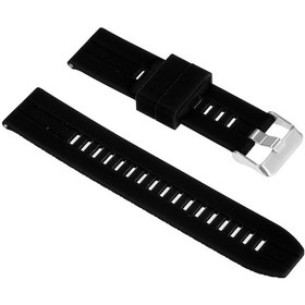Resim Geeroyoo 20mm Silikon Kordon, Universal Saat Bantı, Yüksek Sıcaklığa Dayanıklı, Yumuşak Ve Konforlu, Kanca Kapanma, Siyah 