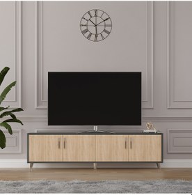 Resim Tv Ünitesi Yıldız Sonoma & Koyu Gri Asra Trend T-07 