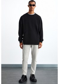 Resim Grimelange SANTIAGOS Erkek Pamuk-Polyester Siyah Sweatshirt 