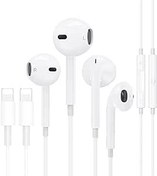Resim 2 Paket Kablolu Kulaklık, iPhone, iPhone Kulaklıklar, Bluetooth Kablolu Kulaklıklar Gürültü Yalıtım Kulaklıkları iPhone14/13/12/11/XR/XS/X/8/7/Tüm iOS Sistemini Destekleyin (Dahili Mikrofon ve Ses 