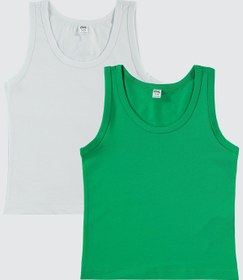 Resim Civil Boys Basic 2-10 Yaş 2'li Atlet Set - Yeşil - Yeşil-Beyaz / 6-7 Yaş 