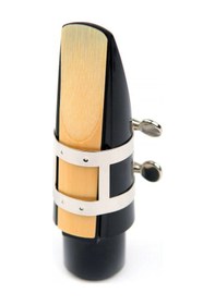 Resim D'addario Rts1ln Rico Tenor Saksafon Bek Bilezik Ve Kapak Seti Nikel Kaplama Ligatür, Dayanıklı Plastik Kapak, Standart Ebonit Beklerle Uyumlu 