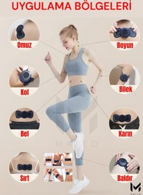 Resim Genel Markalar Pedli Masaj Aleti Bel Sırt Bacak Kol 8 Farklı Stil 18 Kademeli Titreşimli Şarjlı Taşınabilir Tens 