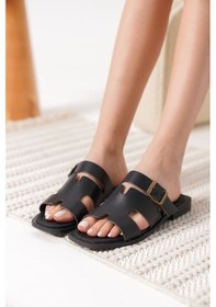 Resim Garcia Siyah Hakiki Deri Terlik Çok Renkli 