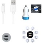 Resim Çift USB Girişli 3.1 Çıkışlı Seyahat Seti Android / Micro Usb 