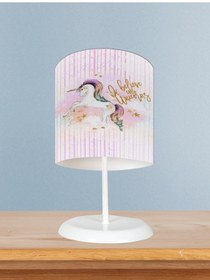 Resim Mekta Home Bebek Ve Çocuk Odası Yıldızlı Unicorn Desenli Abajur 