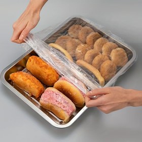 Resim Tabaklar için Uygun A+B Boyutlu Tabaklar ile Boyutu 70cm/27.6in'den Küçük Plastik Gıda Kapakları 