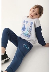 Resim Yasin Tekstil Frozen Kız Çocuk Eşofman Takımı Kar Melanj 