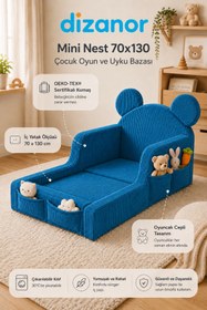 Resim Dizanor Mini Nest 6’sı 1 Arada Modüler Bebek Oyun Parkı, Park Yatak, Beşik, Baza, Oyun Alanı ve Top Havuzu 