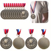 Resim 10 adet Altın/Gümüş/Bronz Madalya Ödül Madalyaları Spor Oyunları için Metal Kazanan Madalyaları 