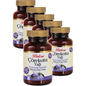 Resim Balen Çörekotu Yağı Kapsülü Çörek Otu 80 Kapsül x 1380 MG 6 Kutu 