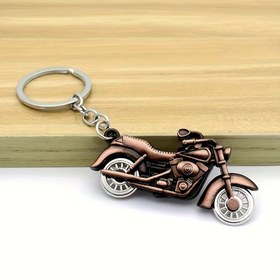 Resim 3D Minyatür Motosiklet Anahtarlık, Dönebilen Tekerleklerle Retro Motosiklet Anahtarlık, Sırt Çantası İçin Spor Metal Motosikletçi Kolye, Araba/Motosiklet Tutkunları İçin Zarif Küçük Hediye 
