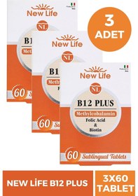 Resim New Life B12 Plus Methylcobalamin 3 x 60 Tablet 