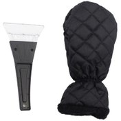 Resim Sones Kalın Su Geçirmez Kar Temizleme Küreği Araba Sıcak Eldiven Siyah 