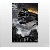 Resim Tren Kazası Kanvas Tablo 140x70 