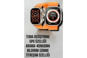 Resim MiraLive Suya ve Toza Dayanıklı 45 mm Akıllı Saat Bildirim ve Cevapsız Çağrı Görüntüleme 