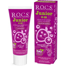 Resim Rocs Junior 6-12 Orman Meyveli Özlü Diş Macunu 74 gr 
