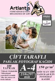 Resim Fotoğraf Baskı Kağıdı A-4 150 Gr/m2 100lü 1 Paket A4 Fotoğraf Kağıdı Ofis Ve Ev Tipi Mürekkepli Yazıcılar İçin 