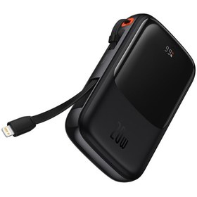 Resim Baseus Qpow Pro Dijital Göstergeli 10000mAh 20W Hızlı Şarj Powerbank iPhone Lightning Kablolu 