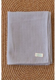 Resim Organik Pamuk Çift Katlı Müslin Örtü Gri 75x85 CM Gri 