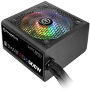 Resim Thermaltake Smart 500W 80+ 12cm RGB Led Fanlı PSU (PS-SPR-0500NHSAWE-1) 