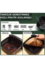 Resim musting Airfryer uyumlu pişirme kağıdı 50 li oval 16 cm 