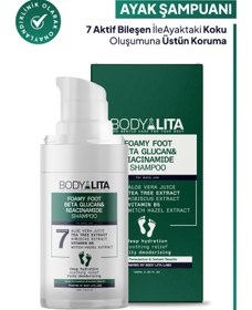 Resim bodylita Foamyfoot Ayak Kokusu Giderici Çay Ağacı Ve 7 Aktif Içerikli ayak köpük şampuanı 