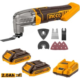 Resim Ingco CMLI2022 Akülü Multiset Raspalama Li-Ion Akü ve Şarj Cihazı Seti 20V 2.0AH 