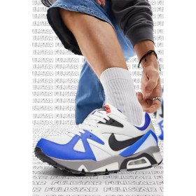 Resim Nike Air Structure Leather Sneaker Hakiki Deri Erkek Sneaker Ayakkabı Beyaz Mavi Kırmızı 