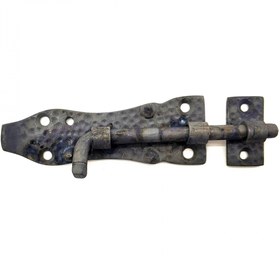 Resim Epilons Antika Tarz Dekoratif Pirinç Dövme Kapı Sürgüsü - 7cm, Oksit 